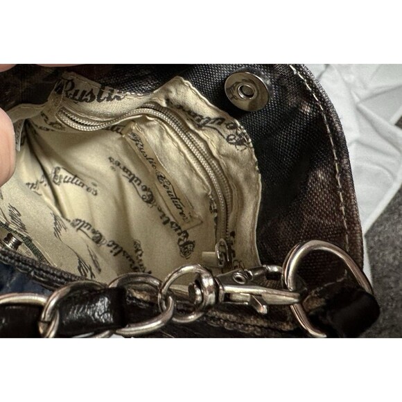 Rhinestone Camo Studded Cross Purse Chain Strap Rustic Coutures Cowgirl - Picture 12 of 14